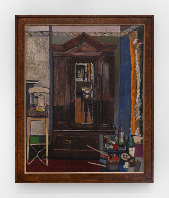 Malcolm Morley

Studio Interior

1959

Oil on canvas

50 x 40 inches

127 x 101.6 cm

(MOR 23/035)

The Estate of Malcolm Morley