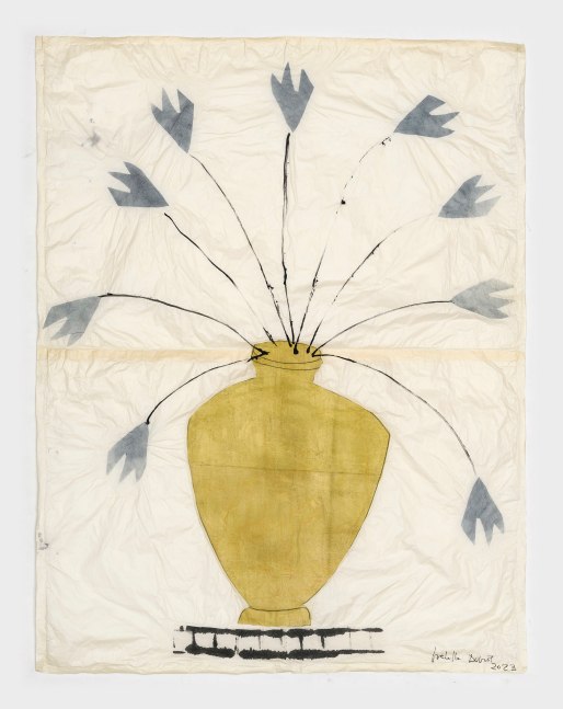 Isabella Ducrot

Yellow Pot

2023

Pigment, collage, and gold on Japan paper

49 1/4 x 38 inches

125 x 96 cm

(ID 23/002)
