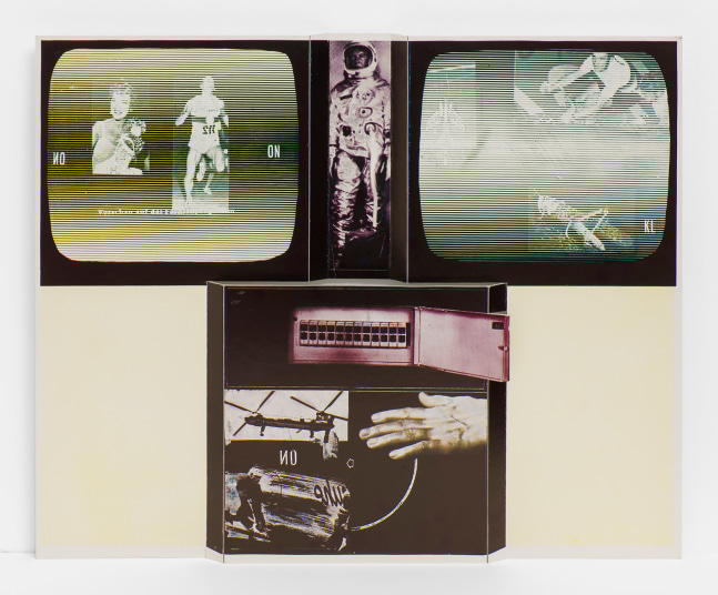 KP Brehmer

o. T.

1965

Clich&amp;eacute; print on cardboard, laminated

19 3/4 x 24 3/4 x 1 3/4 inches

50 x 62.5 x 4.5 cm

Edition of 250