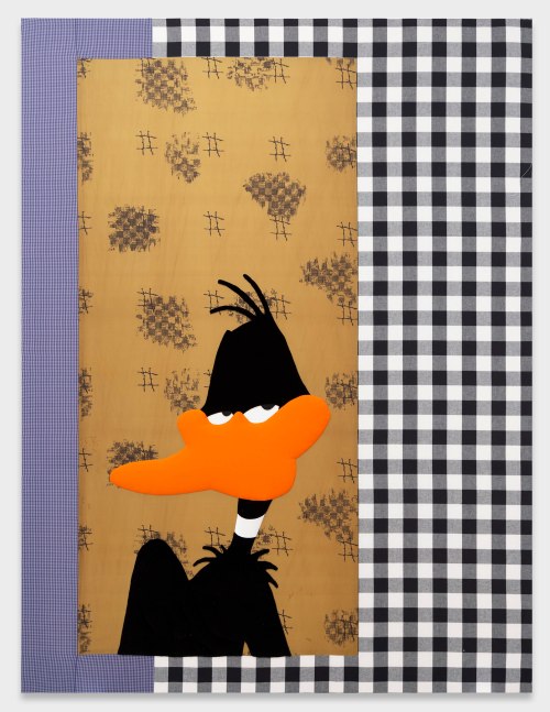 Cosima von Bonin

KALT MODERN TEUER

2023

Velvet, silk, cotton, fleece

102 1/2 X 77 1/2 inches

260 X 197 cm