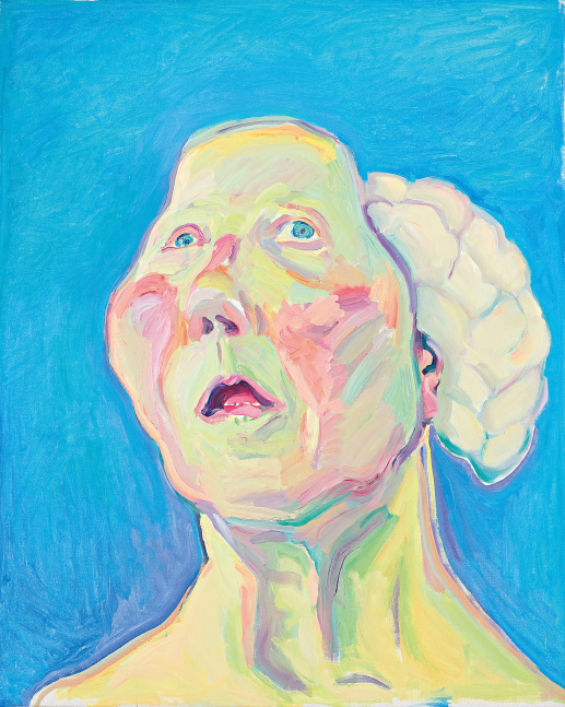 Maria Lassnig

Lady with Brain

c. 1990-1999

Oil on canvas

125 &amp;times; 100 cm

&amp;copy; Maria Lassnig Foundation

Courtesy Maria Lassnig Foundation