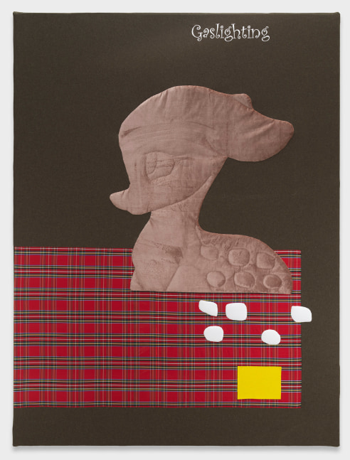 Cosima von Bonin

GASLIGHTING

2023

Silk, cotton, wool, silk velvet, fleece

79 1/2 X 59 3/4 inches

202 X 152 cm