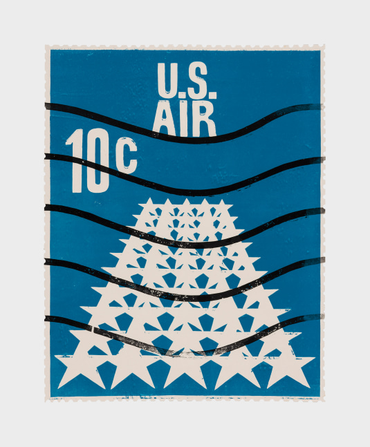 KP Brehmer

U.S. Air

1969

Clich&amp;eacute; print on cardboard, laminated, tooth brush (black/silver)

17 x 13 1/4 inches

43 x 33.5 cm

Edition outside of the regular edition of 20