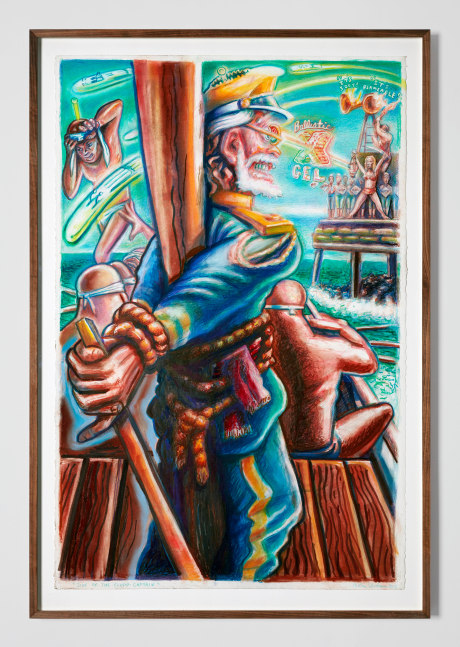 Robert Yarber
Sins of the Scopo-Captain, 2013
colored pencil, pastel, ink on paper
39.75 x 26 in
101&amp;nbsp;x 66&amp;nbsp;cm