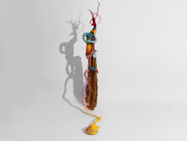 Bita Fayyazi

Heavenly Creatures (from Beautiful Creatures Series), 2023

weaving yarn, throwaway yarn (recycled), broken ceramics, metal wire

121 1/2 x 17 1/2 x 12 in
308 x 44 x 30 cm