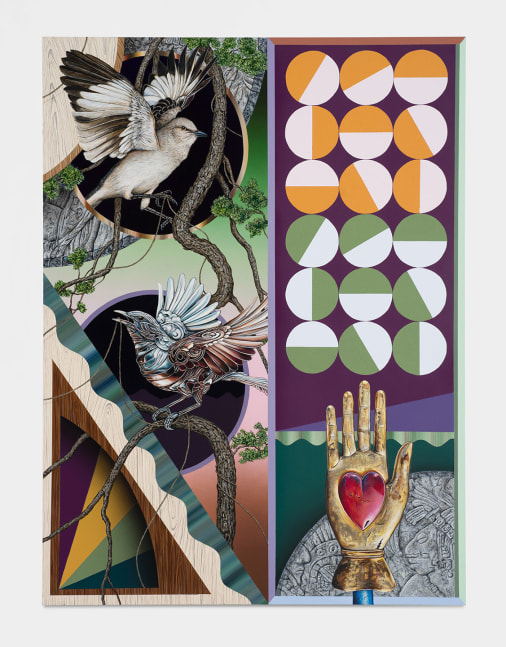 Christian&amp;nbsp;Ruiz Berman

Charmed I&amp;#39;m sure, 2023

acrylic on panel

101.60h x 76.20w cm

40h x 30w in