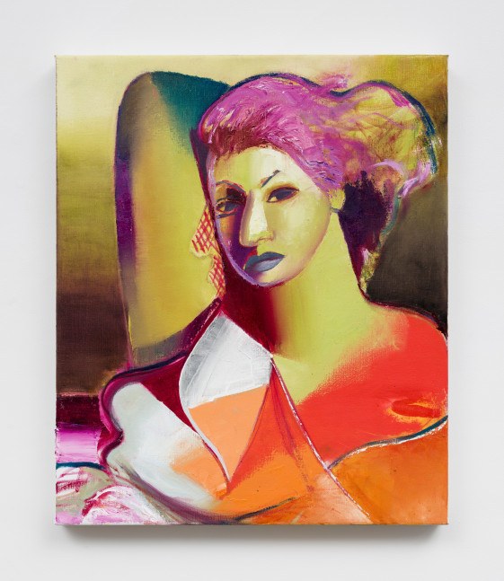 Katherina&amp;nbsp;Olschbaur
Bildnis einer jungen Frau, 2021
oil on canvas
23 x 20 in
60.5 x 50.5 cm