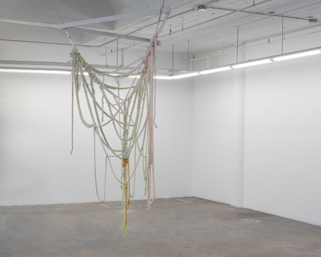 Jorge Peris

Permafrost, 2024

rope, salt, copper sulfate, iron oxide, red wine

dimensions variable