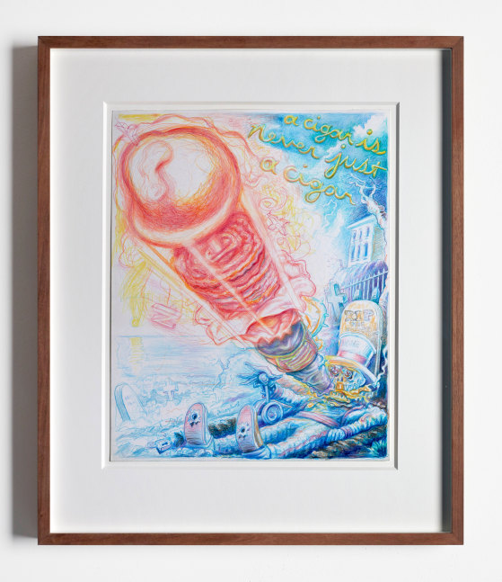 Robert Yarber

A Cigar is Never Just a Cigar, 2010

colored pencil on paper

14.0h x 11.0w in
35.5h x 28.0w cm