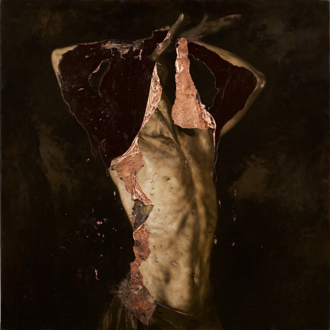 Nicola Samor&amp;igrave;

Darn Vivedness, 2025

oil and copper leaf on wood

39 1/2 x 39 1/2 in
100 x 100 cm