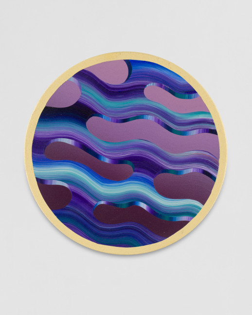 Christian&amp;nbsp;Ruiz Berman

wave/particle tondo 6, 2023

acrylic on round panel

8 inches diameter