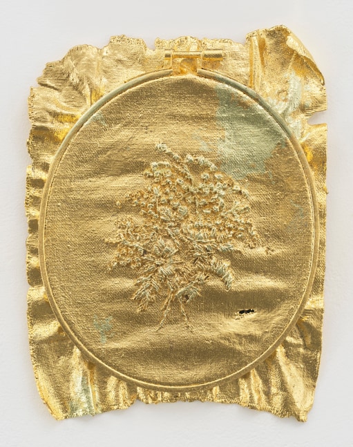 Jessie Henson Monument (tear), 2024 Unique Bronze with 18K and 23.75K gold leaf 8 1/4 x 6 1/4 x 1 inches 21 x 15.9 x 2.5 cm