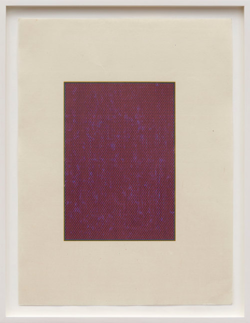 Marsha Cottrell Untitled (Dark red with diamond pattern over grid), 2023 Archival pigment on digital ground on paper, unique Framed Dimensions: 22 3/8 x 17 3/8 x 1 3/8 inches 56.8 x 44.1 x 3.5 cm Paper Dimensions: 20 x 15 inches 50.8 x 38.1 cm