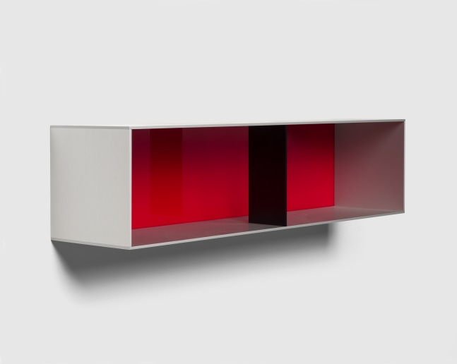 Donald Judd Untitled (91-38 Menziken), 1991 Stamped on verso 'Donald Judd 91-38 Aluminum AG Menziken' Anodized aluminum and red Plexiglass 10 x 39 3/8 x 10 inches 25.4 x 100 x 25.4 cm
