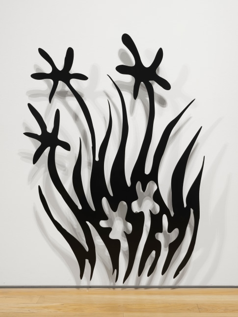 Saif Azzuz Only the concrete grows, 2024 Enamel and steel; unique 48 x 32 x 2 1/2 inches 121.9 x 81.3 x 6.3 cm