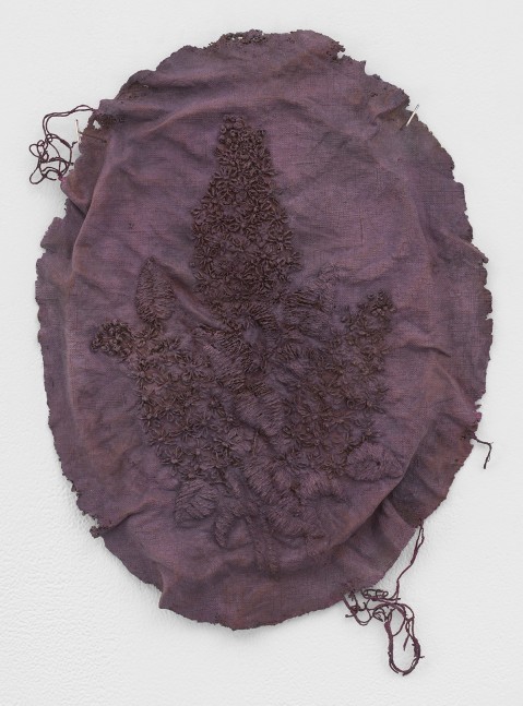 Jessie Henson Monument (lilac), 2024 Unique Bronze with patina and Caplain 20k gold leaf 13 1/2 x 9 1/2 x 1 1/4 inches 34.3 x 24.1 x 3.2 cm