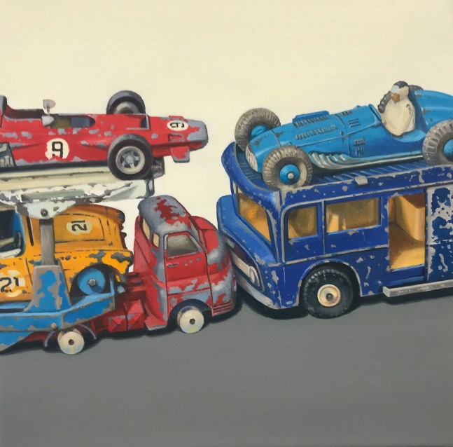 Jeremy Dickinson Transporters, 2021 Oil on canvas 8 1/4 x 8 1/4 inches 21 x 21 cm