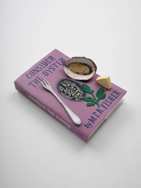 Libby Black Consider the Oyster MFK Fisher, 2025 Paper, paint, pencil, and glue 9 x 6 x 3 inches 22.9 x 15.2 x 7.6 cm