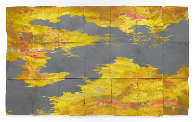 Jessie Henson The Extremes are Distant, 2022 Polyester and rayon thread on paper 72 x 120 inches 182.9 x 304.8 cm