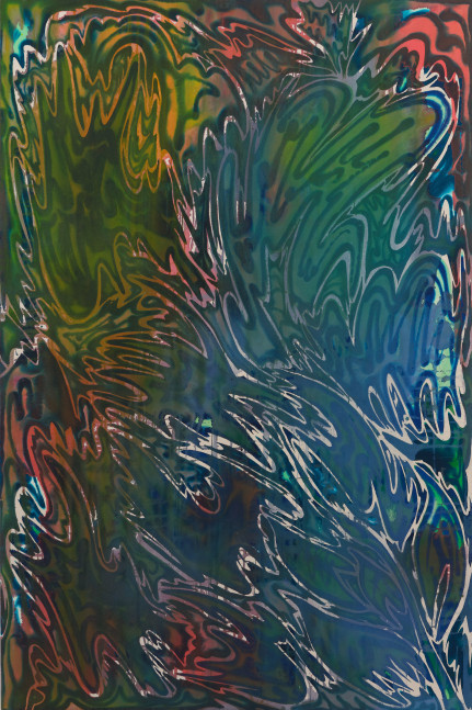 Saif Azzuz No matter how hot it is, sooner or later a cool breeze is coming in, 2023 Acrylic on canvas 72 x 47 inches 182.9 x 119.4 cm