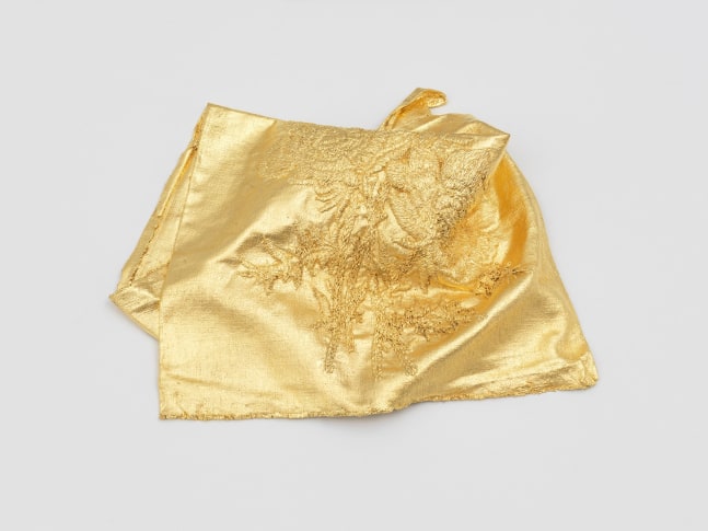 Jessie Henson Monument (fold), 2024 Inscribed on the verso with the artist's signature, name and date Unique Bronze with 23.75K gold leaf 2 x 11 3/4 x 10 3/4 inches 5.1 x 29.8 x 27.3 cm