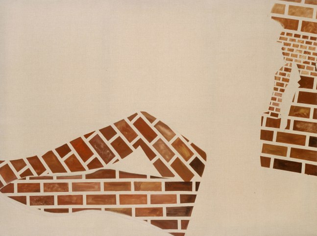 Caragh Thuring Brick Lady, 2013 Oil and graphite on linen 72 x 96 1/16 inches 183 x 244 cm