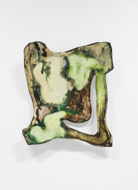 Ernesto Burgos Lilt, 2022 Wood, resin, fiberglass, cardboard and oil paint 44 x 37 x 6 inches 111.8 x 94 x 15.2 cm