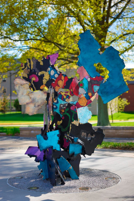 Leonardo Drew  Number 381, 2023 Bronze and paint 96 x 72 x 76 in  243.8 x 182.9 x 193 cm Edition of 3 (#1/3)  Gift of Thomas W. Smith (‘50) Miami University, Oxford, Ohio