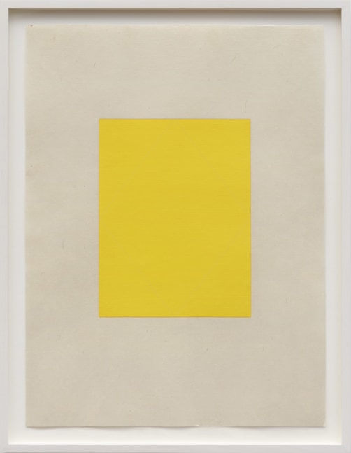 MARSHA COTTRELL Untitled (Yellow with Gray diamond), 2022 Archival pigment on digital ground on paper, unique Framed Dimensions: 22 3/8 x 17 3/8 x 1 3/8 inches 56.8 x 44.1 x 3.5 cm Paper Dimensions: 20 x 15 inches 50.8 x 38.1 cm