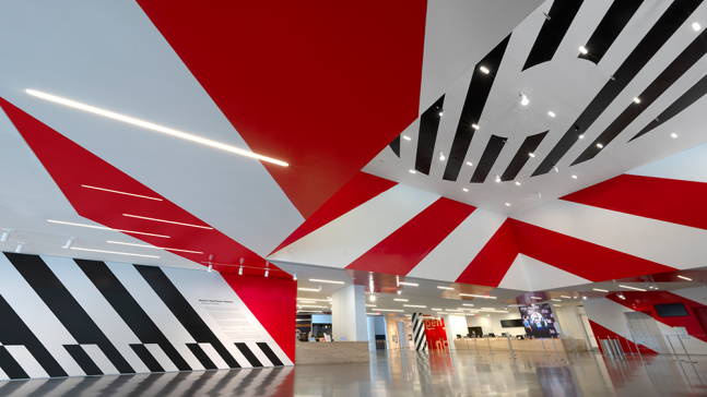 Barbara Stauffacher Solomon Strips of Stripes at SFMOMA, 2023