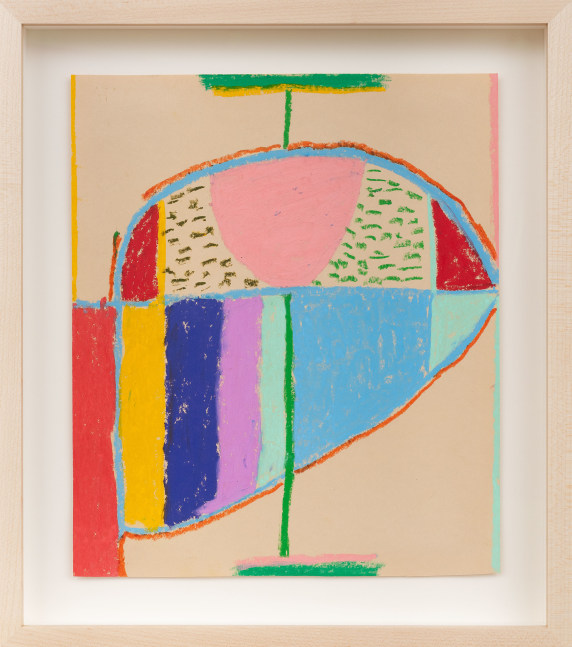 Teresa Baker Two, 2023 Oil pastel on paper Framed Dimensions: 15 x 11 3/4 x 2 inches 38.1 x 29.8 x 5.1 cm