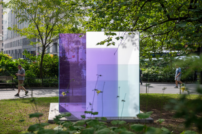 Larry Bell
Improvisations in the Park, 2025&amp;ndash;2026
Installation view at Madison Square Park Conservancy, New York, NY