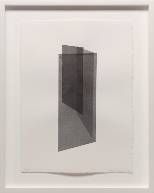 Kate Shepherd Black, Nested Planes, #39, 2022 Watercolor on Arches paper Framed Dimensions: 18 7/8 x 15 1/8 x 1 1/2 inches 47.9 x 38.4 x 3.8 cm