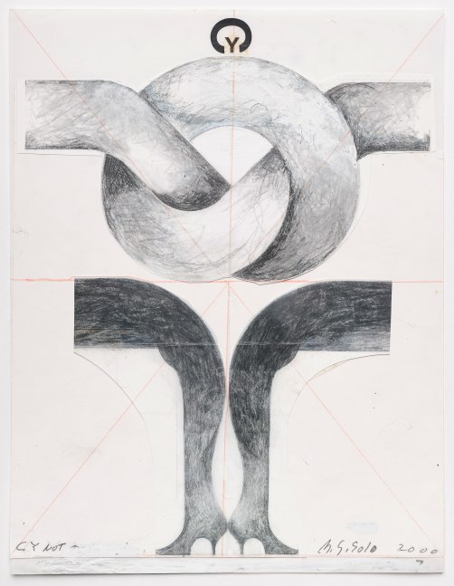 Barbara Stauffacher Solomon CY Not, 2000 Signed and dated colored pencil, graphite, paper, rubber cement 11 x 8.5 inches 28 x 21.6 cm