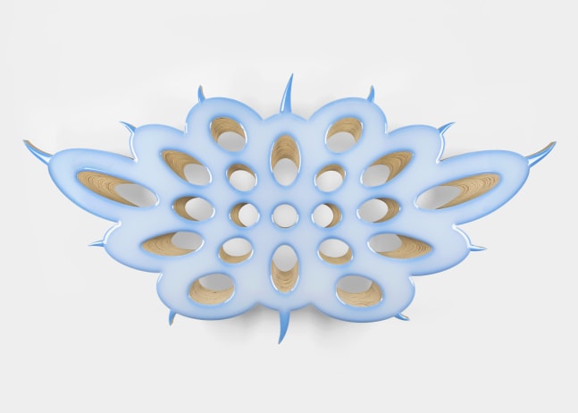 Donald Moffett, Lot 080318 (ice blue morphology), 2018