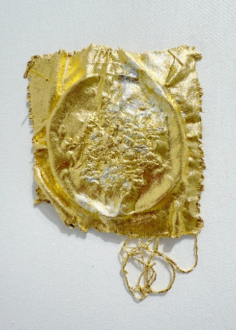 Jessie Henson Monument (baby), 2024 Unique Bronze with 23.75k gold leaf 7 1/2 x 5 1/4 x 1 inches 19.1 x 13.3 x 2.5 cm