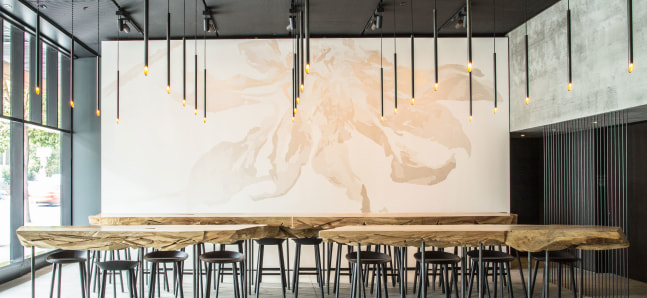 Rosana Castrillo Díaz Break this Heart, 2016 157 inches x 281 inches Site-specific installation at SFMOMA, San Francisco, CA