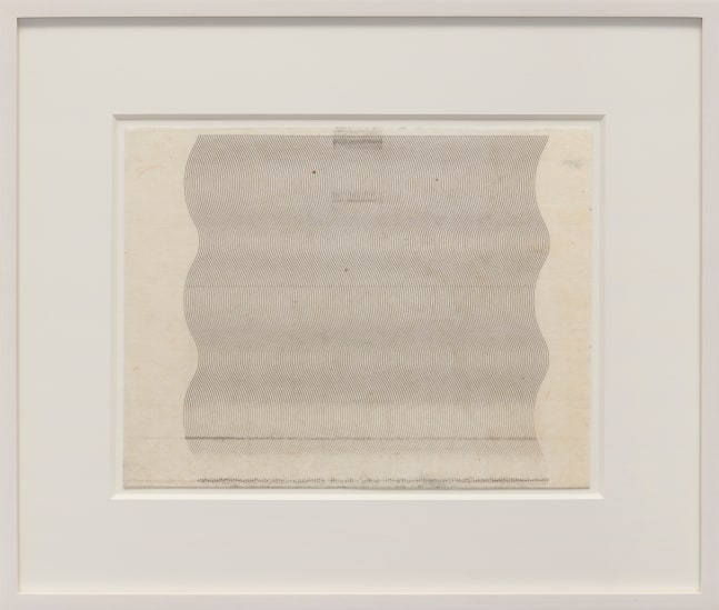 Marsha Cottrell Untitled (Wavy), 2021 Laser toner on paper, unique Framed Dimensions: 14 3/8 x 16 7/8 x 1 3/8 inches 36.5 x 42.9 x 3.5 cm Paper Dimensions: 8 1/2 x 11 inches 21.6 x 27.9 cm