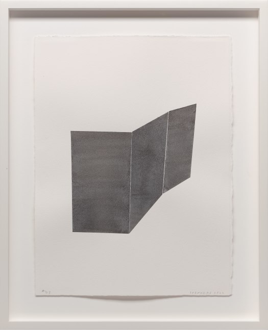 Kate Shepherd Black, Open Folded Wall, #43, 2022 Watercolor on Arches paper Framed Dimensions: 18 7/8 x 15 1/8 x 1 1/2 inches 47.9 x 38.4 x 3.8 cm