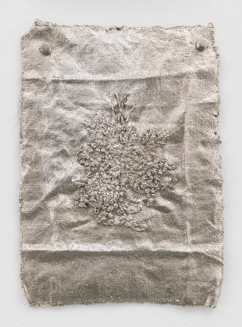 Jessie Henson Monument (charm), 2024 Unique Bronze with Caplain 20k gold and palladium leaf 8 1/4 x 6 x 1 inches 21 x 15.2 x 2.5 cm