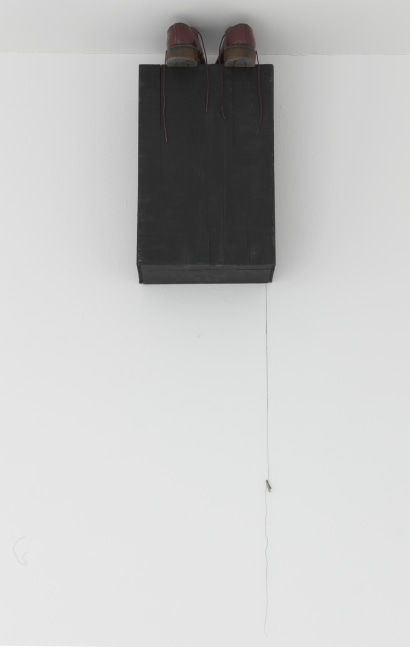 Lucia Nogueira
Untitled, 1997
Wood, Dr. Martens shoes, thread, crocodile clip
Box dimensions: 20 x 12 3/4 x 7 1/4 inches
(50.8 x 32.4 x 18.4 cm)