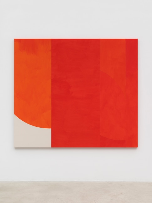 Sarah Crowner
Red Oranges Over Orange with Curve, 2024
Acrylic on canvas, sewn
72 x 82 inches
(182.9 x 208.3 cm)
Photo:&amp;nbsp;Charles Benton