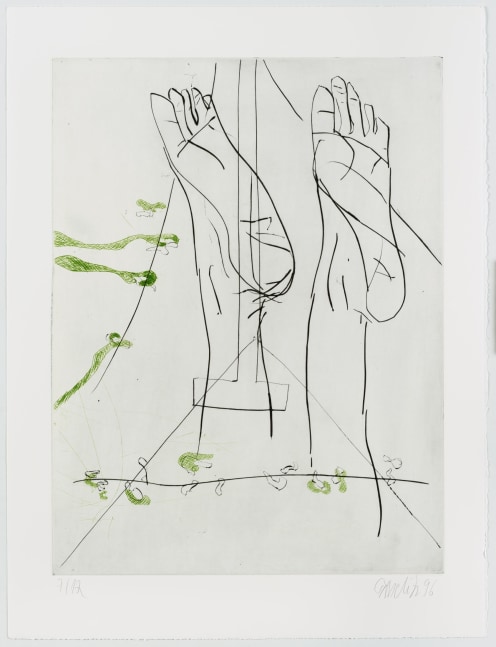 Georg Baselitz
Zelt (Tent), 1996
7/12
Baselitz 96
Color etching on paper
31 1/2 x 23 5/8 inches
(80 x 60 cm)