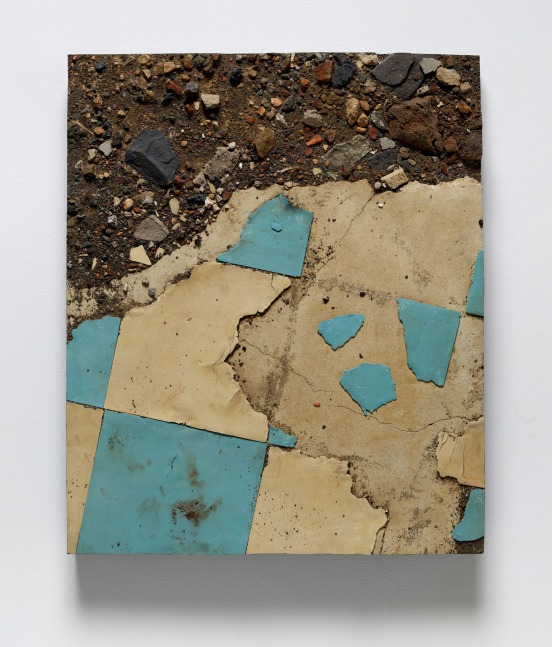 Boyle Family
Study from the Japan Series with Broken Blue and White Linoleum and Debris, Miyazaki Prefecture, 1990
Mixed media, resin, fiberglass
35 7/8 x 29 7/8 inches
(91 x 76 cm)