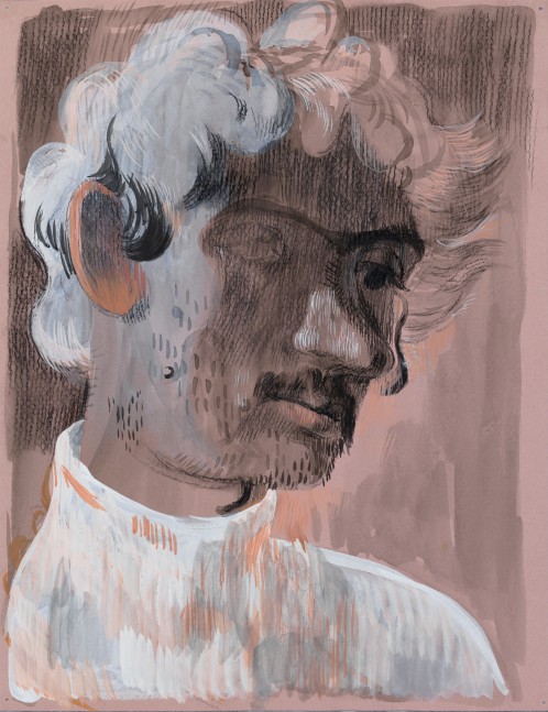 Salman Toor
Ash Blonde, 2024
Charcoal, ink, and gouache on paper
11 x 8 1/2 inches
(27.9 x 21.6 cm)
Framed: 16 1/2 x 14 inches
(41.8 x 35.4 cm)