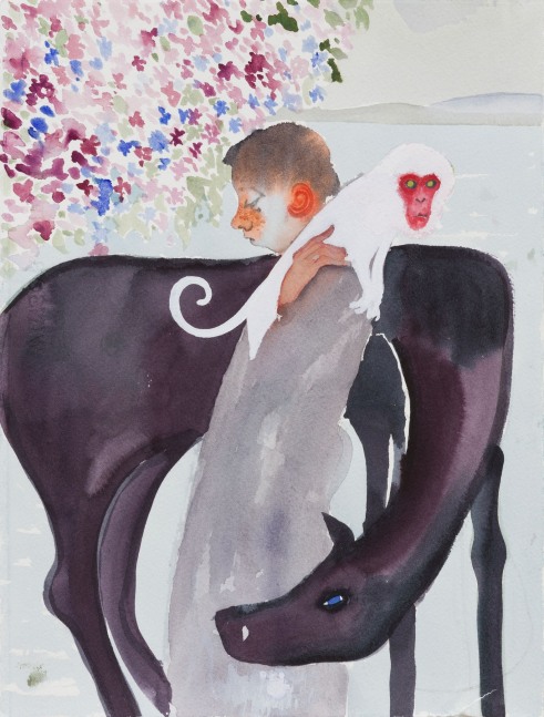 Sanya Kantarovsky
St. Francis, 2020
Watercolor on Arches paper
14 3/4 x 11 1/4 inches
(37.5 x 28.6 cm)