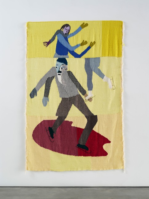 Christina Forrer
His position is not the proper one for him, 2021
Cotton, wool and ink
89 x 59 inches
(226.1 x 149.9 cm)