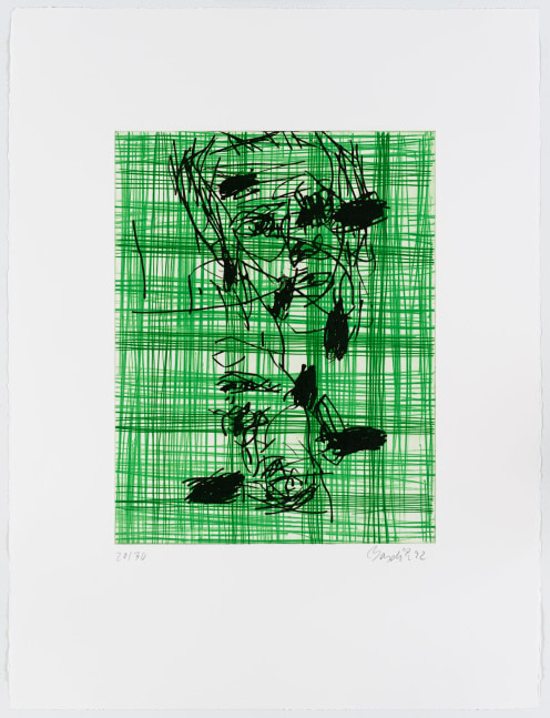 Georg Baselitz
Zahlenspiel (Numbers game), 1992
20/30
Baselitz 92
Color etching on paper
29 7/8 x 22 5/8 inches
(76 x 57.5 cm)