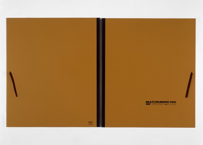 Steve Wolfe
Untitled (Sketchbook 10F), 1990
Oil, screenprint, steel, dyed cotton and aluminum
21 3/4 x 37 3/4 x 1/2 inches (55.25 x 95.89 x 1.27 cm)