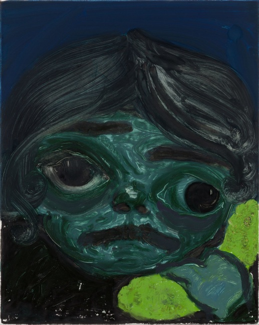 Sanya Kantarovsky
Face 3, 2021
Oil and watercolor on linen
19 3/4 x 15 3/4 inches
(50.2 x 40 cm)